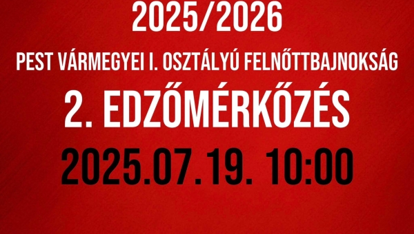 2. Felkészülési mérkőzés következik 