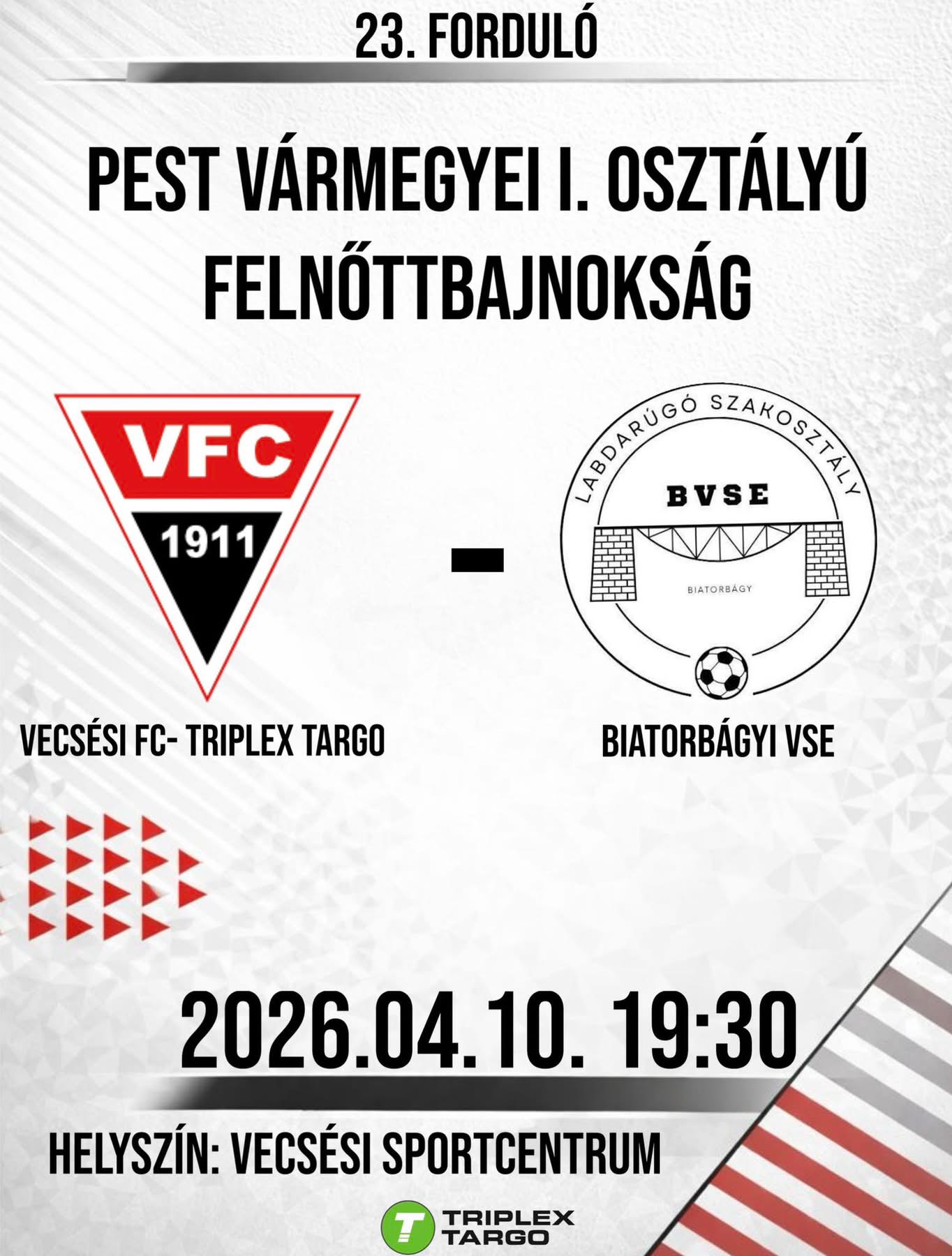 Pest Vármegyei I. Osztályú Felnőttbajnokság!